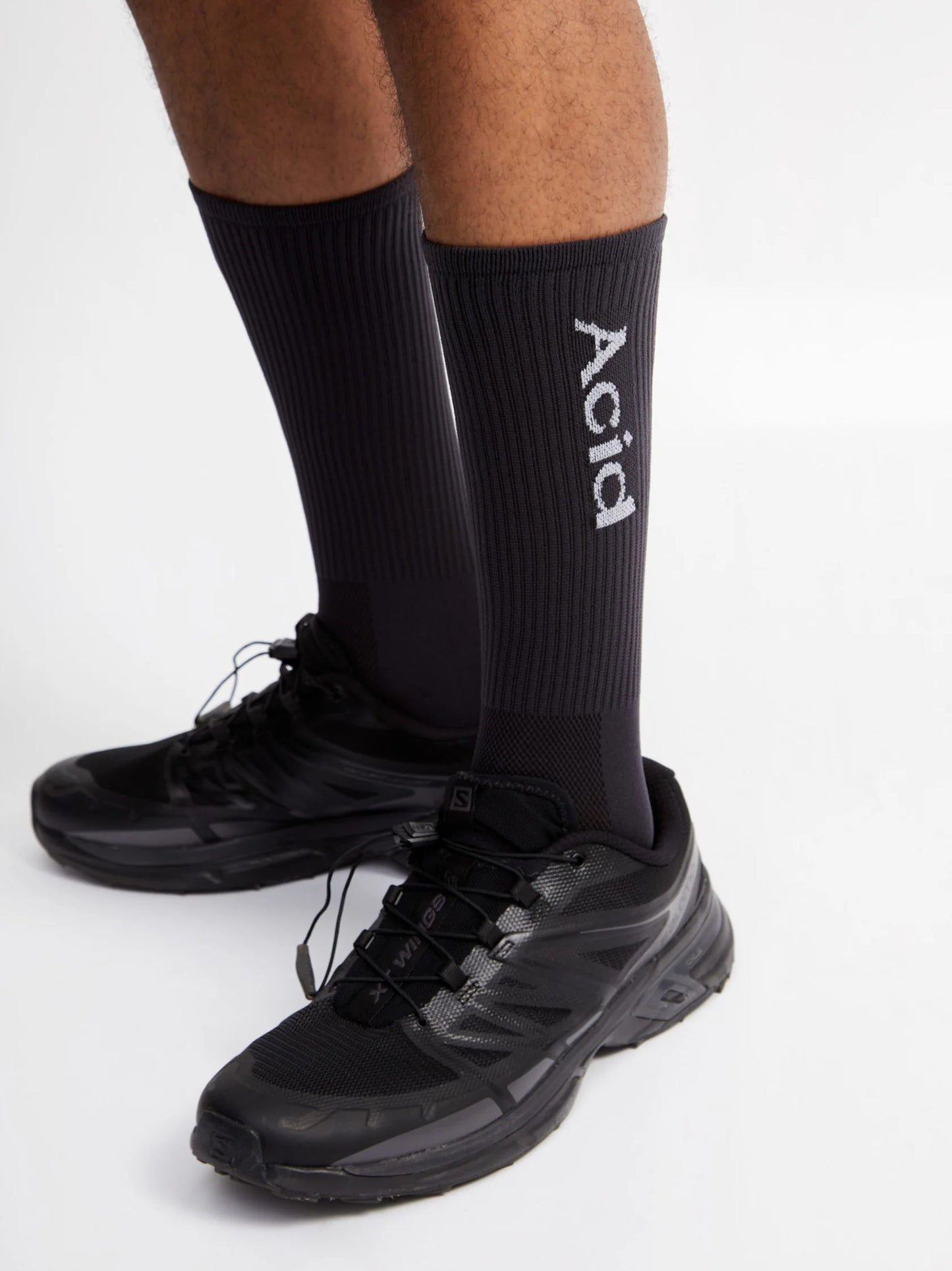 Acid Running Logo Socks - Black