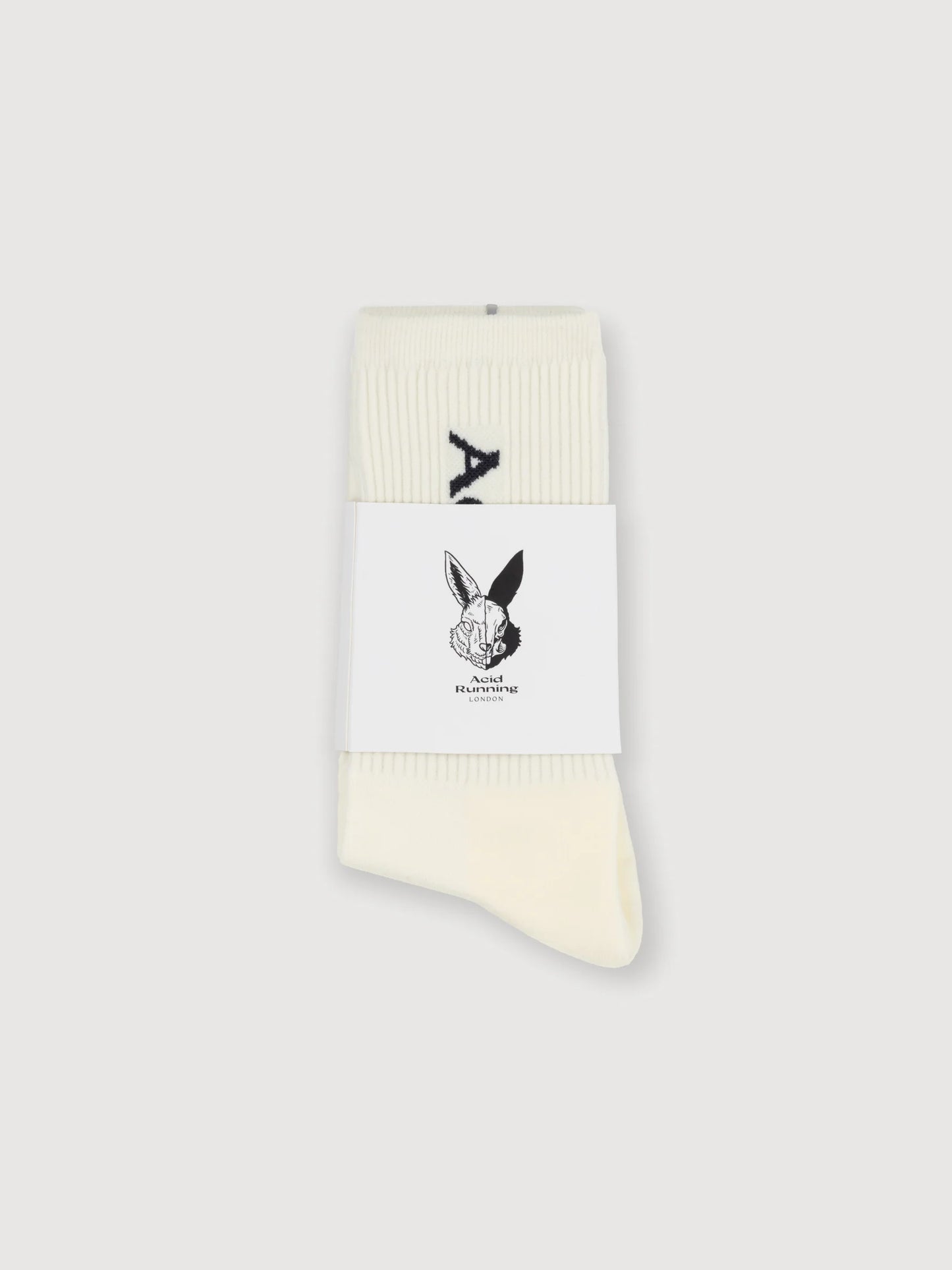 Acid Running Logo Socks - Bone