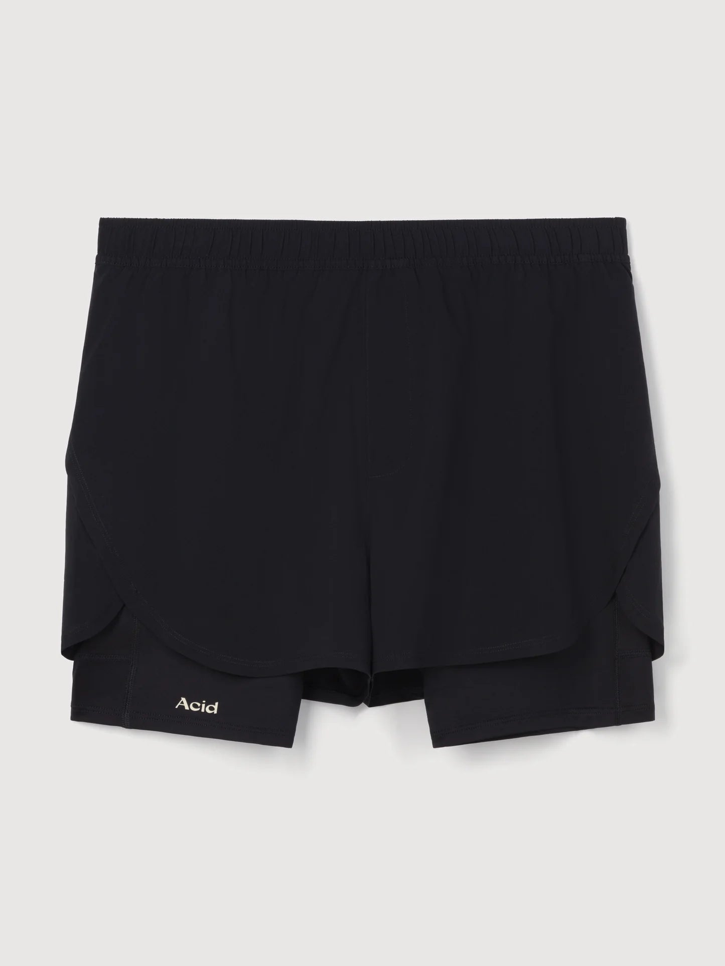 Acid Running 2-in-1 Shorts - Black