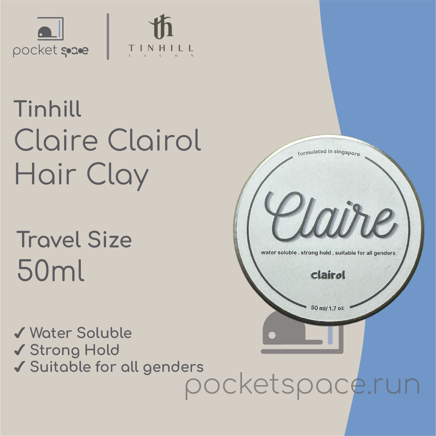 Tinhill Claire Clariol Hair Clay 50ml