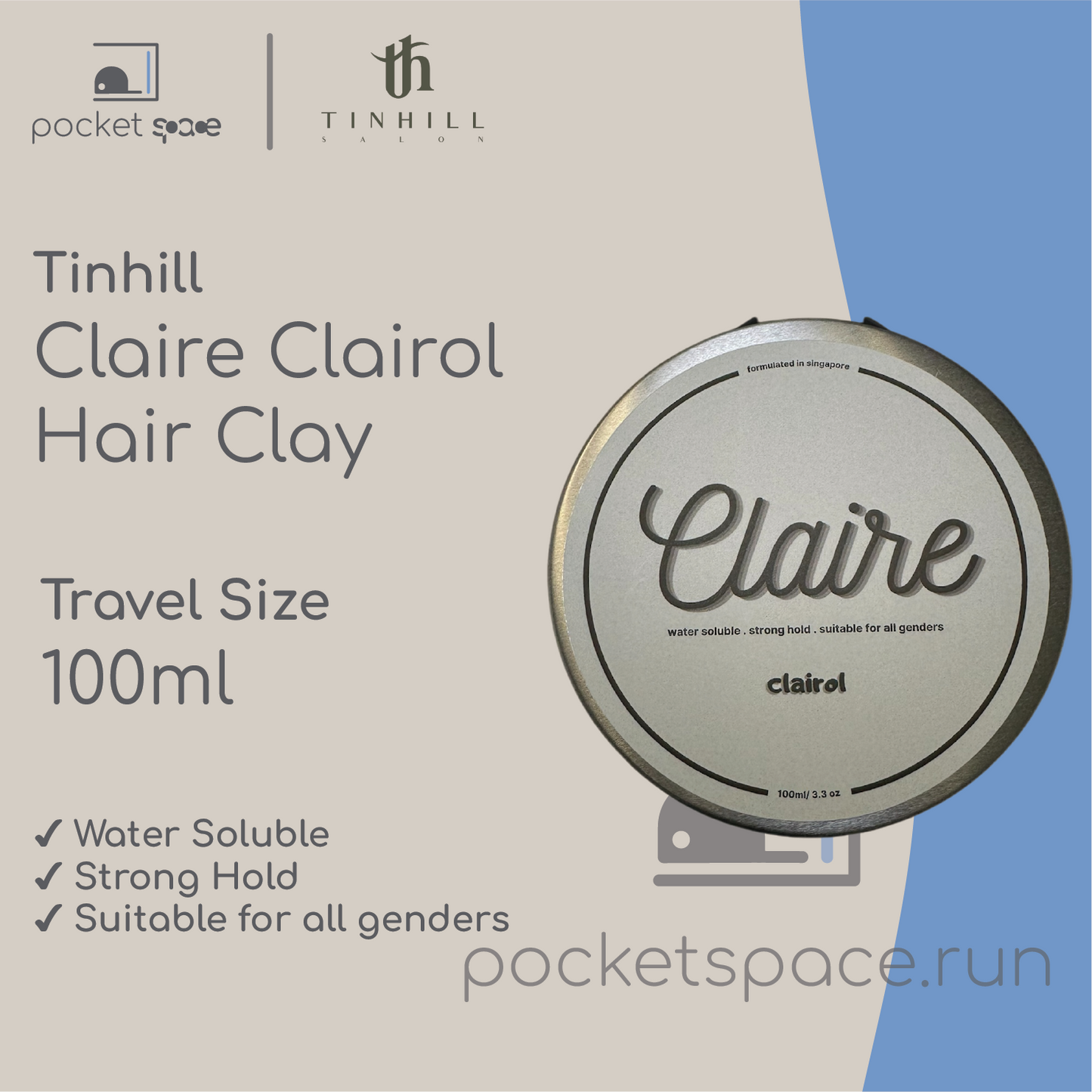 Tinhill Claire Clariol Hair Clay 100ml