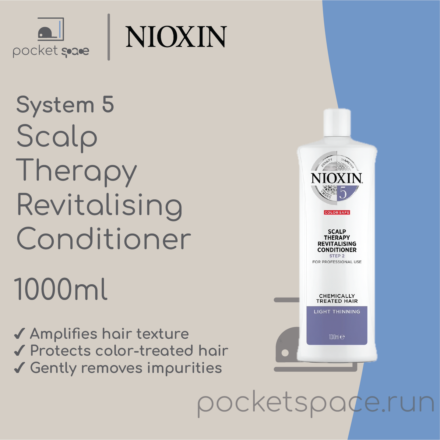 Nioxin System 5 Scalp Therapy Revitalising Conditioner 1000ml / 1L