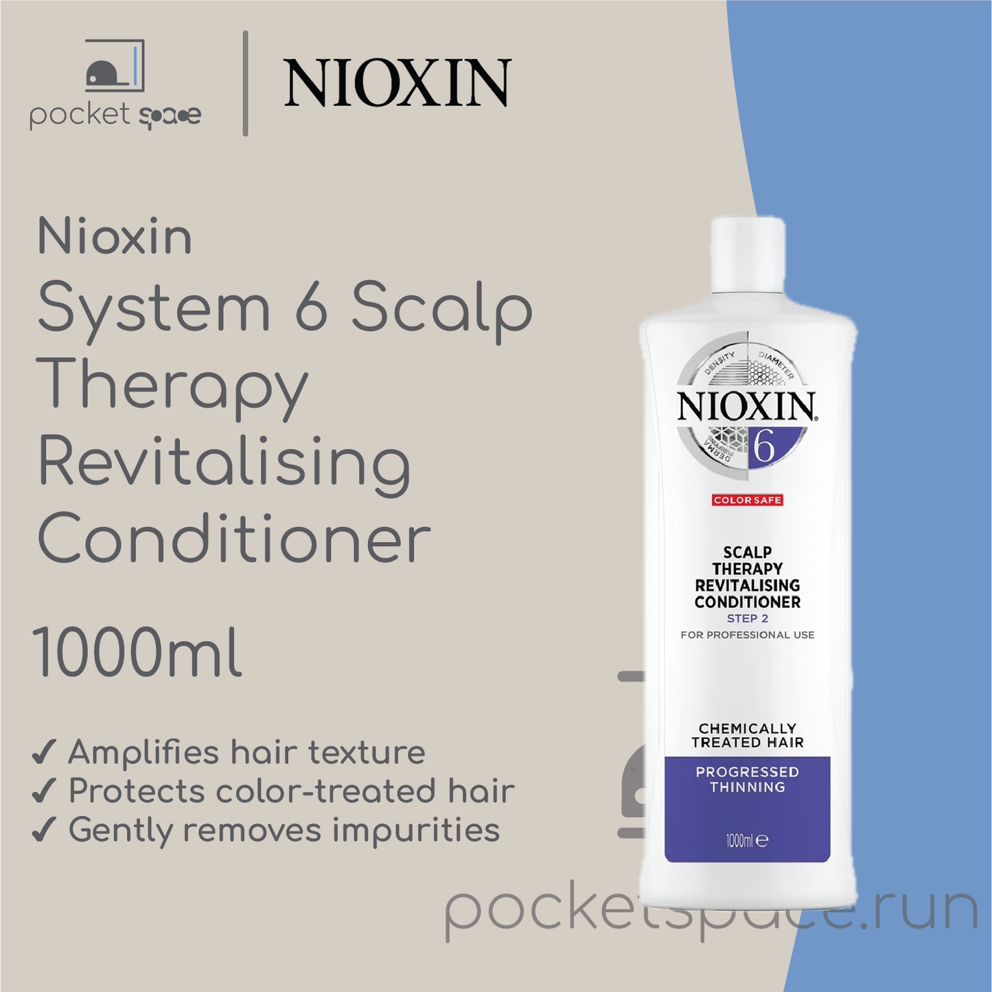 Nioxin System 6 Scalp Therapy Revitalising Conditioner 1000ml / 1L