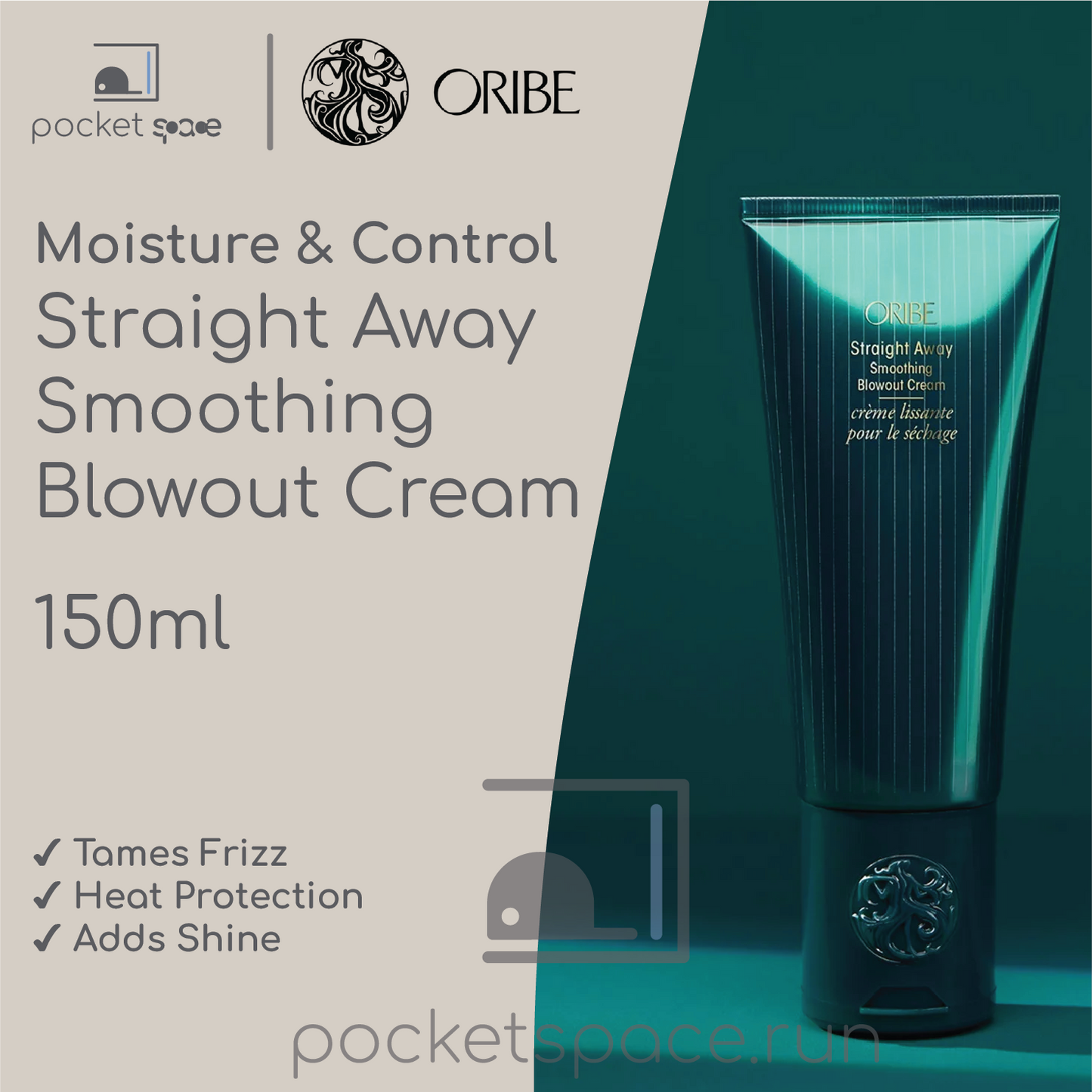 Oribe Moisture and Control Straight Away Smoothing Blowout Cream - 150ml