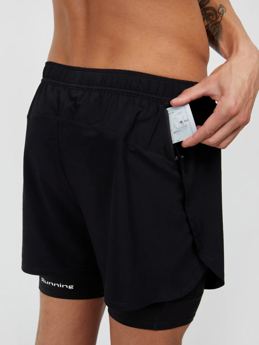 Acid Running 2-in-1 Shorts - Black