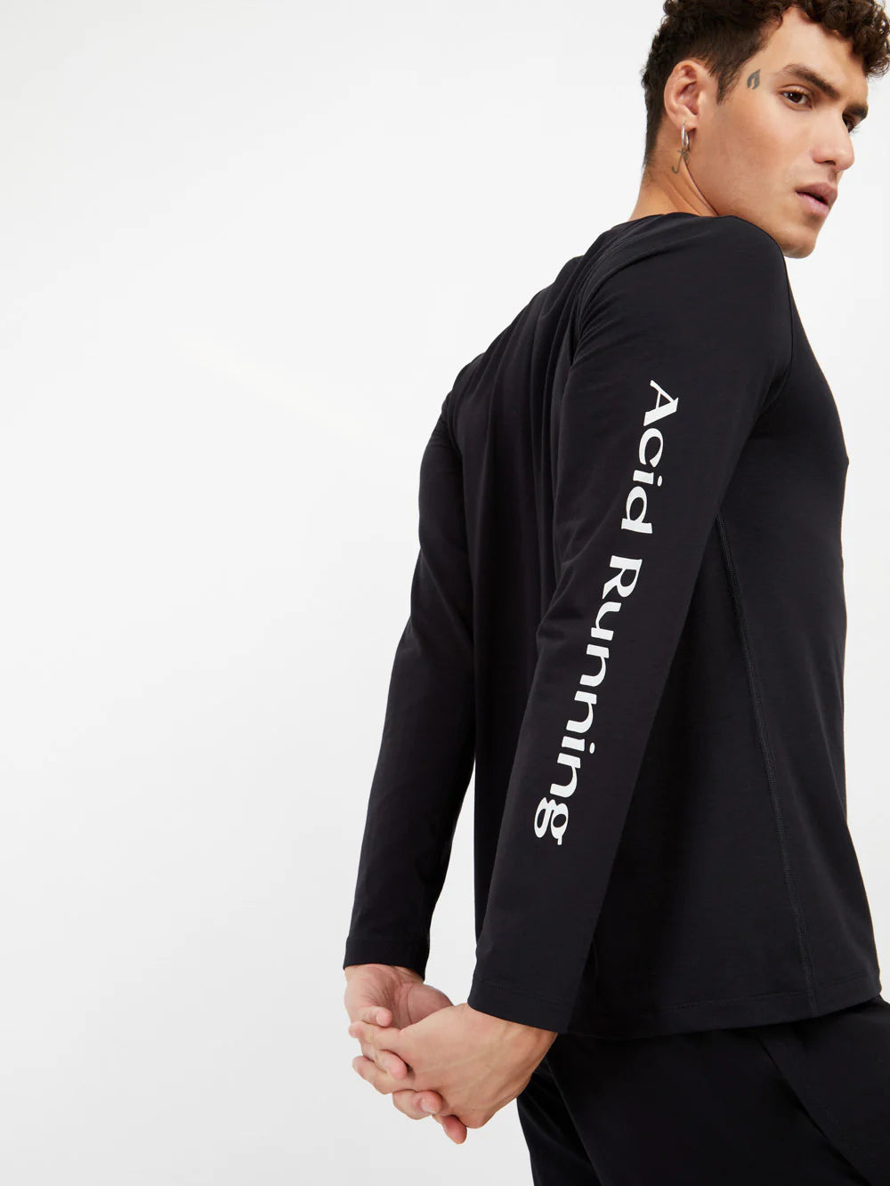 Acid Running Long Sleeve T-Shirt - Black