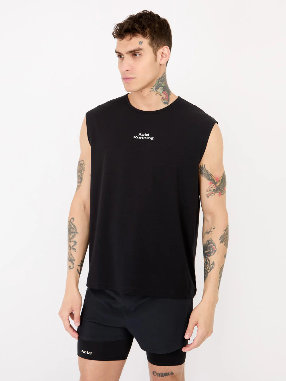 Acid Running Logo Tank - Black